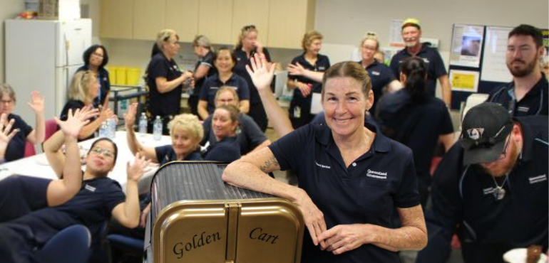 Townsville University Hospital Cleaner Receives Prestigious Golden Cart Award
