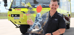 Local Hero Rhys Siganto Excels in National Aviation Rescue Fire Fighting Course