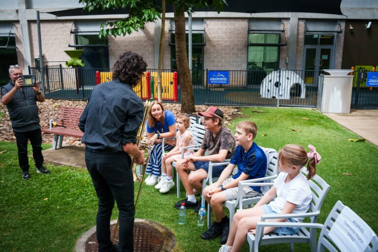 Playing classical music to children
